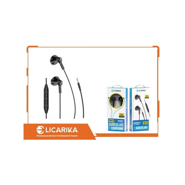 LICARIKA AURICOLARI CUFFIE MICROFONO CON CAVO 3.5MM PLUG